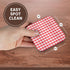 3dRose Red and White Gingham Pattern - Rustic Italian Kitchen Dining Theme - Soft Coasters, Set of 8 (CST_113016_2)