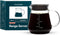 Glass Range Coffee Server for Pour Over Coffee & Tea, 600ml/20oz Ovalware Microwave Safe & Heatproof 2.5mm Thick Glass