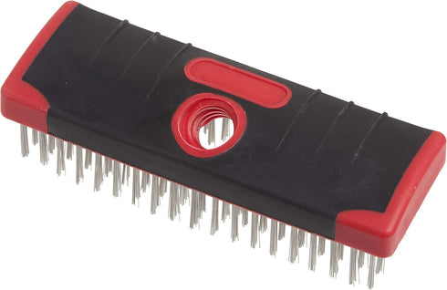 Red Devil 4166 7-Inch Stainless Steel Scrub Brush with Soft Grip