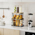 2 Pack TIDIIABODE Stackable Storage Laundry Kitchen Organizers, Wall Mount Trash Bag Holder with Bamboo Top and Garbage