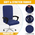 smiry Stretch Computer Office Chair Covers, Soft Fit Universal Desk Slipcovers, Removable Washable Anti-Dust Protector