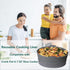 Slow Cooker Liners, 1 PCS Grey Foldable Reusable Silicone Cooking Liners for Crock-Pot & Hamilton Beach 6-7 QT,