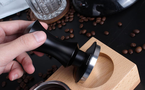 Espresso Tamper 51mm, Spring Loaded Coffee Tamper for 51mm Portafilter, Stainless Steel Flat Base