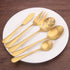 Matte Gold Serving Set - SHARECOOK 5-Piece 18/0 Stainless Steel Hostess Set, Dishwasher Safe