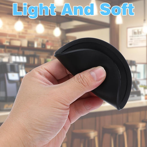 AOZUO 4pcs Silicone Drink Coasters, Non Slip Round Black Table Pads Desk Coasters Anti Stain & Heat Resistant Rubber