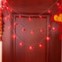 33ft/10m 80 Mudder LED Red Hanging Lanterns String Lights Chinese New Year Battery Operated Fairy String Hanging