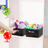 6 Pack Black Plastic Pantry Weave Storage Basket Bin