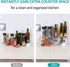 Expandable Cabinet Shelf Rack - Stainless Steel Adjustable Kitchen Countertop Shelves for Organization