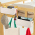 2 Pack yarlung Bedside Organizer Hanging Caddy, Bunk Bed Shelf Plastic Storage Basket with Hooks for Dorm, Bathroom