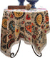Aothpher Modern Boho Floral Jacquard Washable Tablecloths | 54x70 Inches with Lace