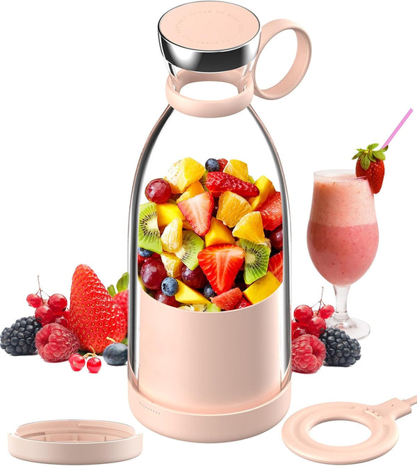 OTPEIR Personal Size Blender, Portable Battery Powered USB Blender (Pink)