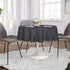 sancua Round Tablecloth - 60 Inch - Water Resistant, Washable Polyester Table Cover for Dining, Buffet, Camping - Grey