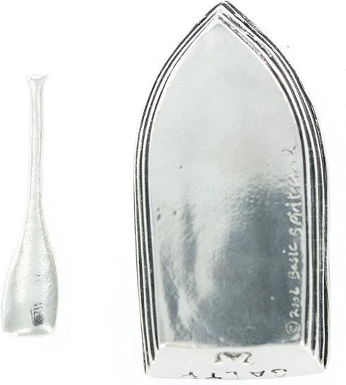 Basic Spirit Boat Salt Cellar w/Spoon - Handcrafted Pewter Home Lead-Free SD-19