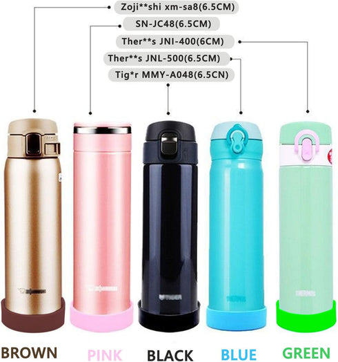 20PCS 65mm Protective Cup Mat Silicone Sleeve, Heat-Resistant Water Bottle Holder Non-Slip Cup Mug Coaster