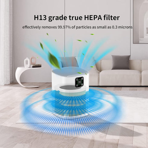 Air Purifier Filter - Genuine 3-in-1 True HEPA Replacement Filter for Pet Bedroom Smell