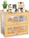 BAMBANG Extra Large Bamboo Bread Box for Kitchen Counter, Double Layer Bread