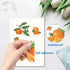 CRASPIRE 8 Styles Orange Wall Stickers, PVC Waterproof Decals for Fridge, Bedroom, Living Room, Kitchen