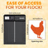 (3X Anti-Pinch 11" 9.4" Automatic Chicken Coop Door Coop Door Lite Battery Powered AA Included) Timer & Manual Modes