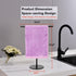 Black Hand Towel Holder Stand for Bathroom Vanity, Stainless Steel T-Shape Freestanding Towel Rack for Kitchen