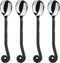 Gourmet Settings 4-Piece Mini Spoons Set, Polished/Matte Stainless Steel Teaspoons, Treble Clef Collection