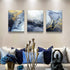 DZRWUBHS 3 Panels Abstract Wall Art for Living Room Bedroom, 12x16 inch Hang Pictures, Office Bathroom Decor