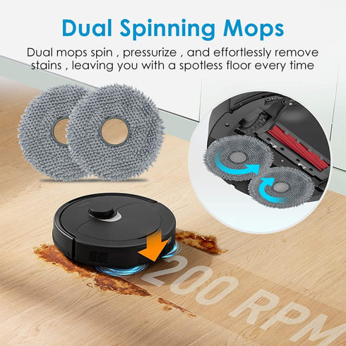 Vacuum Mop Pads for Roborock Q Revo/Q Revo MaxV Robot Vacuum, 4 Pack