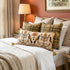12 28 bilin gaier Brown Throw Pillow Covers in,Floral Farmhouse Birds Flower Pattern Linen Accent Pillows Cover