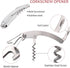 Tirrinia Wine Accessories Gift Set - Corkscrew Opener Kit, Drip Ring, Foil Cutter, Pourer & Stopper in Novelty Bottle