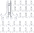 48 Pieces Mini Easel Stands Clear Plastic Plate Holder for Display Picture Frame Collectibles Desktop Weddings Party