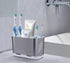 Toothbrush Holders for Bathroom Organizer Countertop, Detachable Anti-Slip Large Electric Toothbrush Holders, Brushed Nickel Toothbrush and Toothpaste Storage Caddy Drainage for Family, Kids by LAFARA
