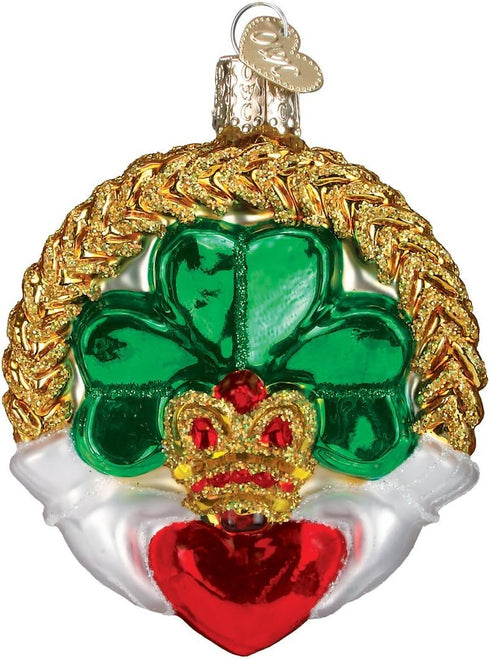 Old World Christmas Irish Gift Collection - Glass Blown Ornaments for Claddagh Christmas Tree