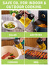 14oz Olive Oil Dispenser for Kitchen, 2 in 1 Glass Oil Sprayer and Dispenser, 420ml for Cooking, Baking, Salad, BBQ
