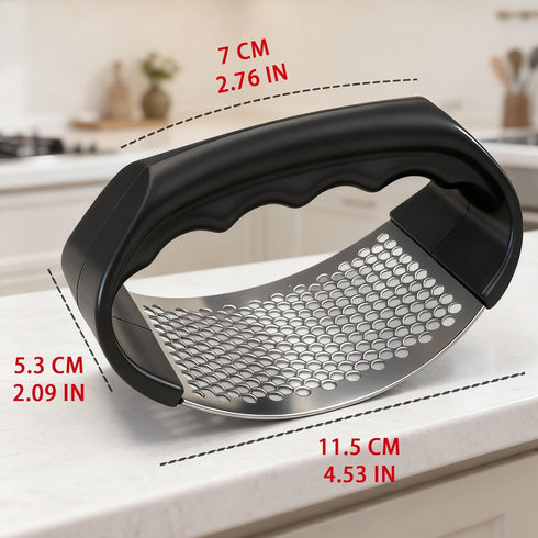 Generic Garlic press rocker, Stainless Steel Garlic Crusher Effortless Mincing, Rust-Resistant Kitchen Gadget