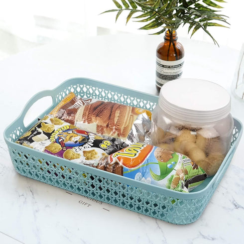 Weaving Plastic Baskets, Set of 6 A4 Paper Storage Trays