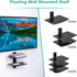 2 17.6lbs (CS202B), 2-Shelf, WALI Floating TV Shelf, Tier Glass Projector Shelf for DVD Players, Routers, Game