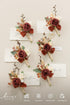 Ling's Moment 6pcs Boutonniere for Men, Artificial Flowers for Wedding Decor, Prom, Homecoming, Terracotta Orange