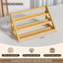 Nurtopia 3 Countertop Bamboo Spice Rack - Tier Spices Rack Kitchen Cabinet Organizer for Kitchen, Seasoning Storage