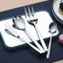 Berglander Stainless Steel 10 Pieces Silverware Serving Set, Anti Rust Flatware with Serving Spoon and Utensils
