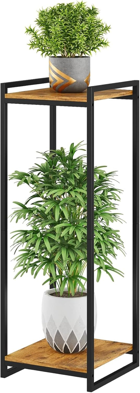 2-Tier Plant Stand Indoor, 34" Tall Modern Plant Shelf Corner Flower Pot