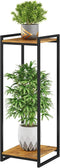 2-Tier Plant Stand Indoor, 34" Tall Modern Plant Shelf Corner Flower Pot