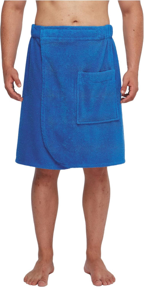 Arus Men's Organic Turkish Cotton Bathrobe - Adjustable Closure