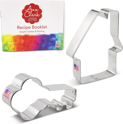 Real Estate Cookie Cutters 2-Pc. Set - Made in USA by Ann Clark, House and Key Shapes