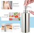 18 oz Large Countertop Soap Dispenser, Brushed Nickel Stainless Steel Pump Bottle for Bathroom and Kitchen
