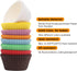200pcs Standard Rainbow Cupcake Liners for Baking, Food-Grade Greaseproof Parchment Muffin Liners for Christmas