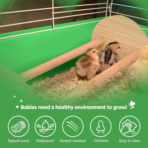 2-Pack, Set Chicken Perch Heavy Duty Roosting Bars for Chickens in Coop, Large & Small Combo for Different Breeds