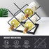 Countertop Wine Rack - 5 Bottle Freestanding Modern Gold Metal Small Wine Holder for Cabinet, Pantry