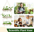 5 Bulb 3 XXXFLOWER Wall Hanging Propagation Station with Wooden Stand Vase Tiers Planters Wall Terrarium for Home