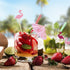 Minisland Pink Red Flamingo Cocktail Picks, 5 Inch Long Bamboo Toothpicks for Appetizers, 100 Counts