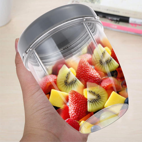 Blender Cups Replacement for Nutribullet, 18OZ Cup with Lid, Compatible with 600W 900W Blender Juicer (2 Pack)