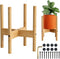 ALIGADO 2 Pack Bamboo Plant Stands Indoor, for Up to 12 Inch